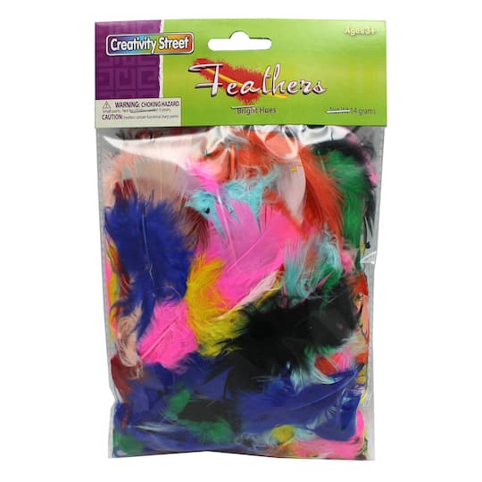 Creativity Street® Bright Turkey Plumage Feathers, 12 Packs of 14g